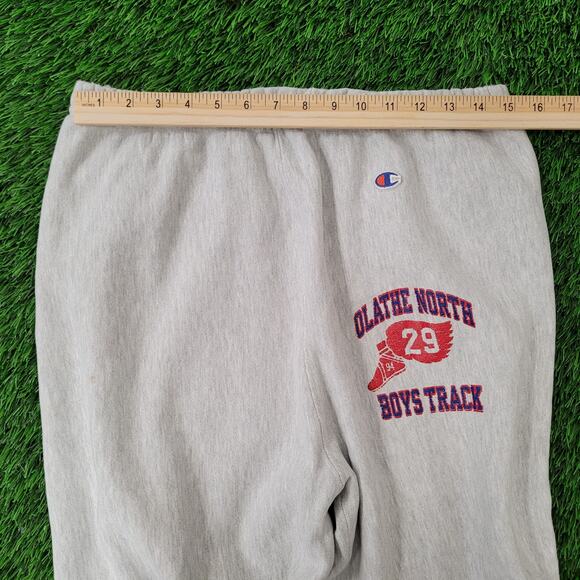 Vintage 80s Olathe North Boys Track Pants XL Gray Sweatpants - Picture 11 of 16